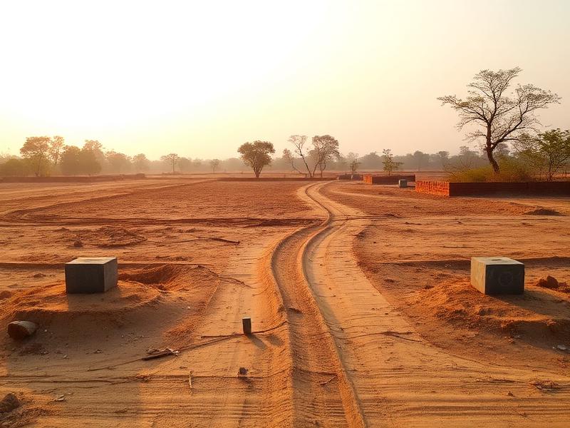 Open 5000 sq ft plot with three-side road access near Utrathiya railway station